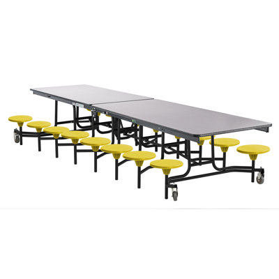 NPS® Mobile Cafeteria Table with 16 Stools