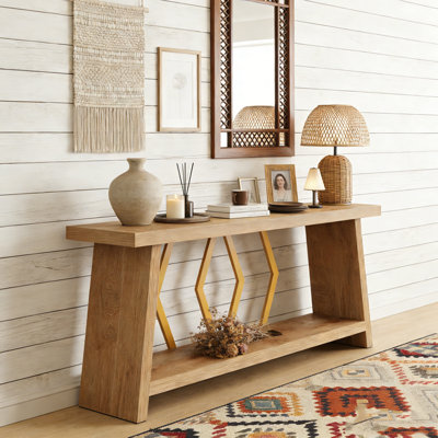 Console Sofa Table with Storage for Entryway Living Room