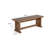 Yael Side Dining Bench, Plank Seat, Light Brown Mahogany Wood 48 Inch