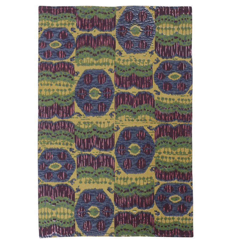 Flatweave Wool Ikat Indoor Rug
