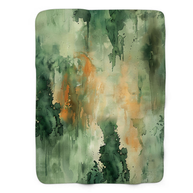 Couleurs artistiques - couverture en sherpa de qualité supérieure 1 pièce, Grand lit