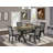 Wire Brushed Linen Solid Wood Top Dining table with Chairs with Lattice Back-1245683386-1245437032-1245072419