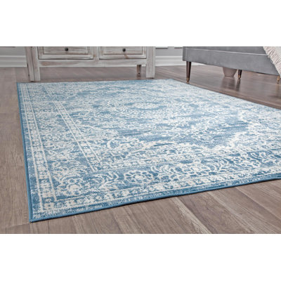 Tapis bleu Freya