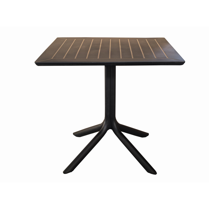 Amazonia Outdoor Patio Braju Black Resin Bistro Table