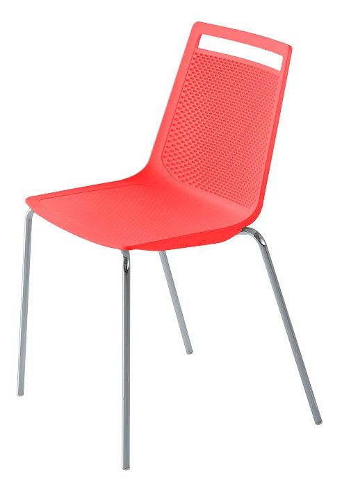 Chaise d'invité Akami, rouge