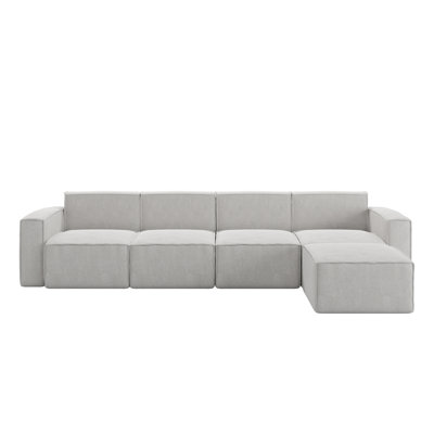 Bridgetown Contemporary 5 Piece Modular Sectional Sofa with Ottoman