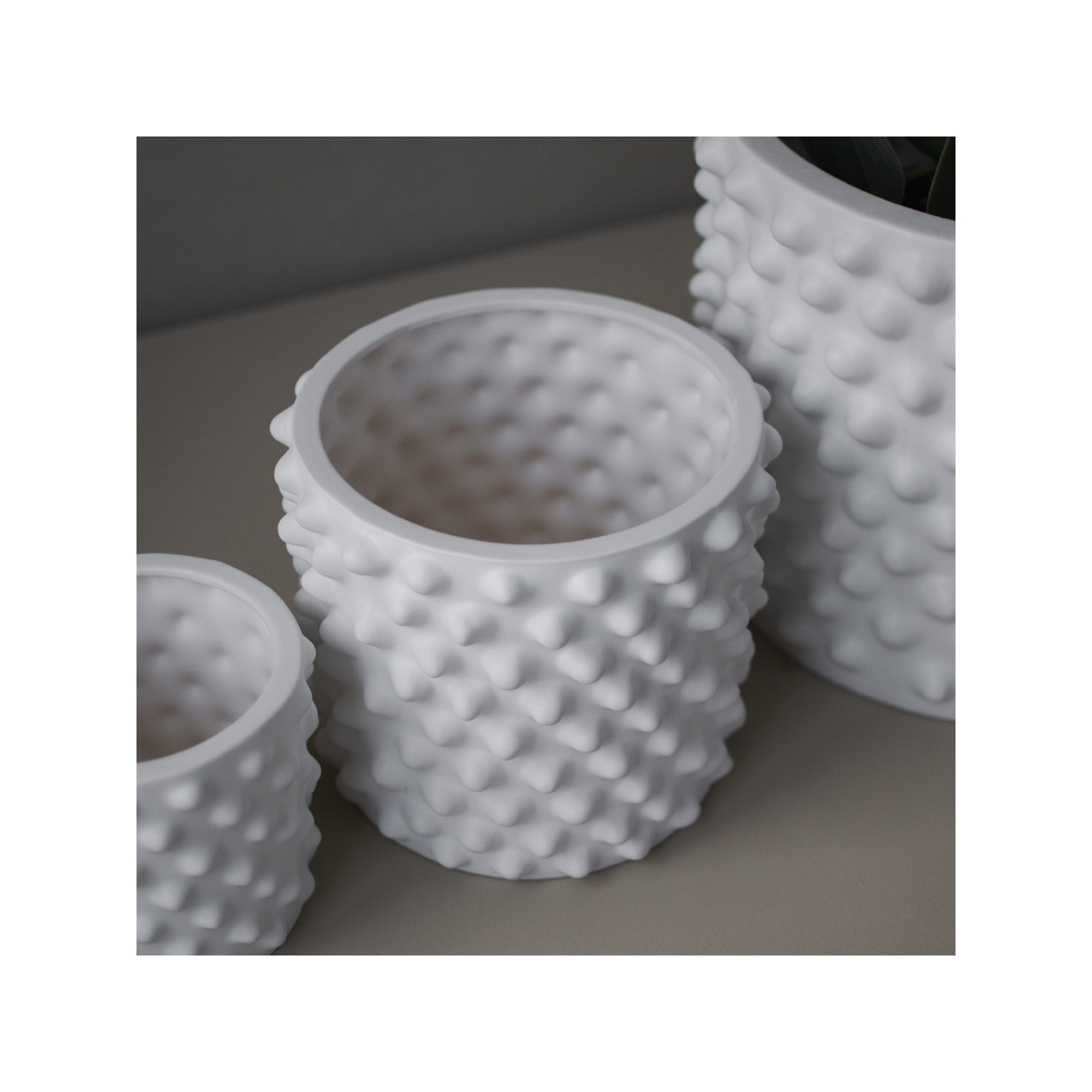 Genesta Ceramic Table Vase, 7.09" H x 8.27" W x 8.27" D, White