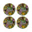 Succulents Evergreen Vegan Leather Round Coasters-197917171