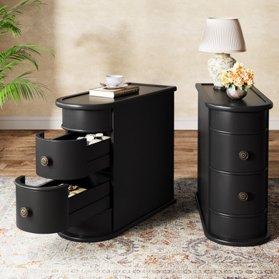 Wood End Table Set, 2-Drawer, No Assembly Required