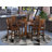 3 Piece Counter Height Dining Table Set Contains a Round Wooden Table with Pedestal and 2 Leath-2012709539-2012709540