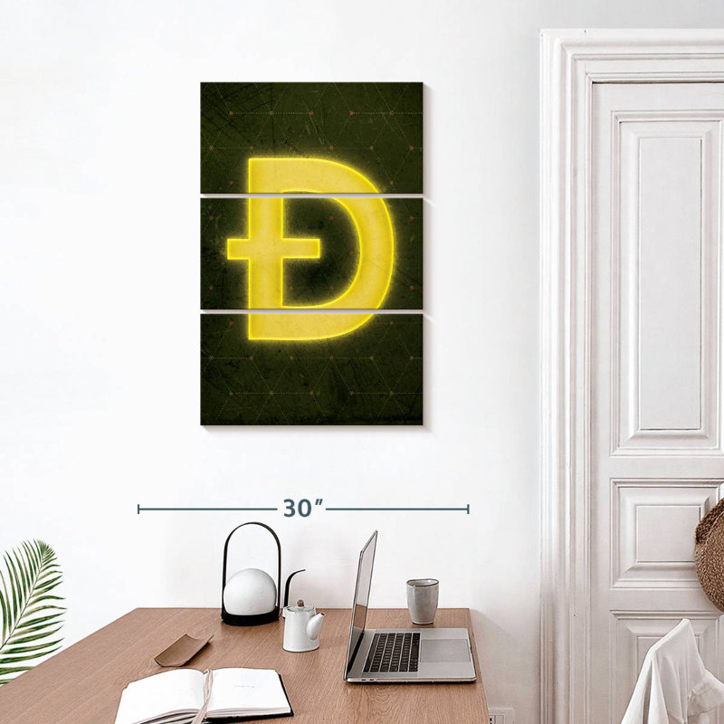 Kerner Cryptocurrency Dogecoin Logo I, 32" H x 20" W