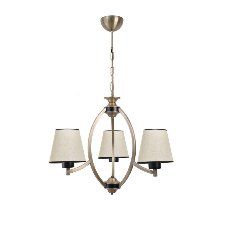 Robbins 3 - Light Shaded Chandelier, Gold, Beige