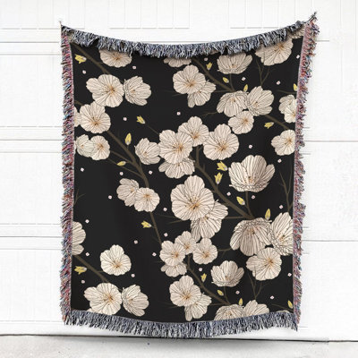 Cherry Blossom 100% Cotton Throw