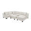 Canapé modulaire Canapé modulaire rembourré en chenille de 111,8 po avec repose-pieds de rangement mobile pour le salon-977065552