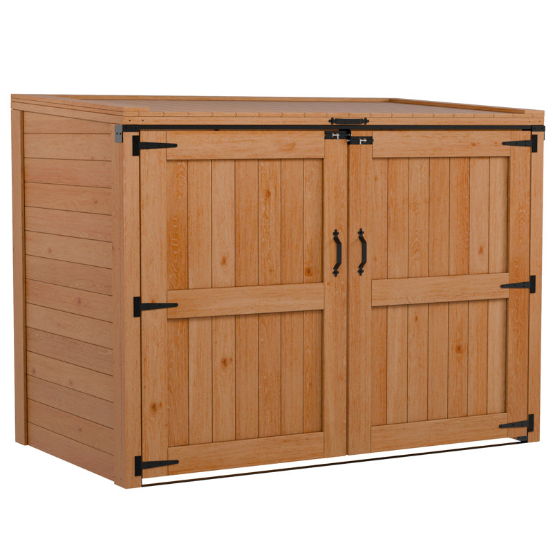 HEAVY DUITY horizontal cedar waste garbage can, H 55 po x l 72 po x P 41 po
