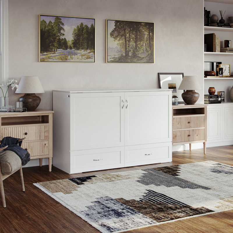 Commode de lit escamotable avec matelas 6 po Arrisson Arrisson, Blanc