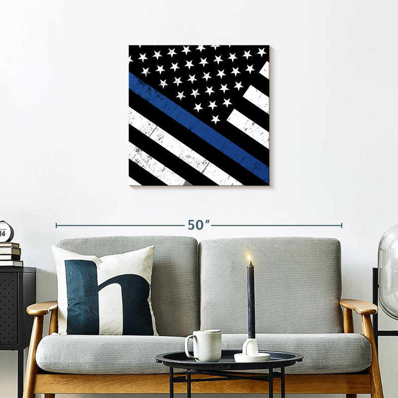 Drapeau de soutien de la police de Borges, États-Unis, H 24 po x l 24 po