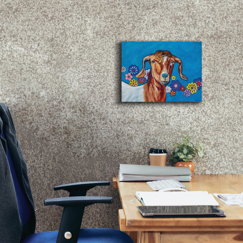 «Gertie» par Kathryn Wronski, art mural sur toile, H 12 po x l 16 po x P 0,75 po