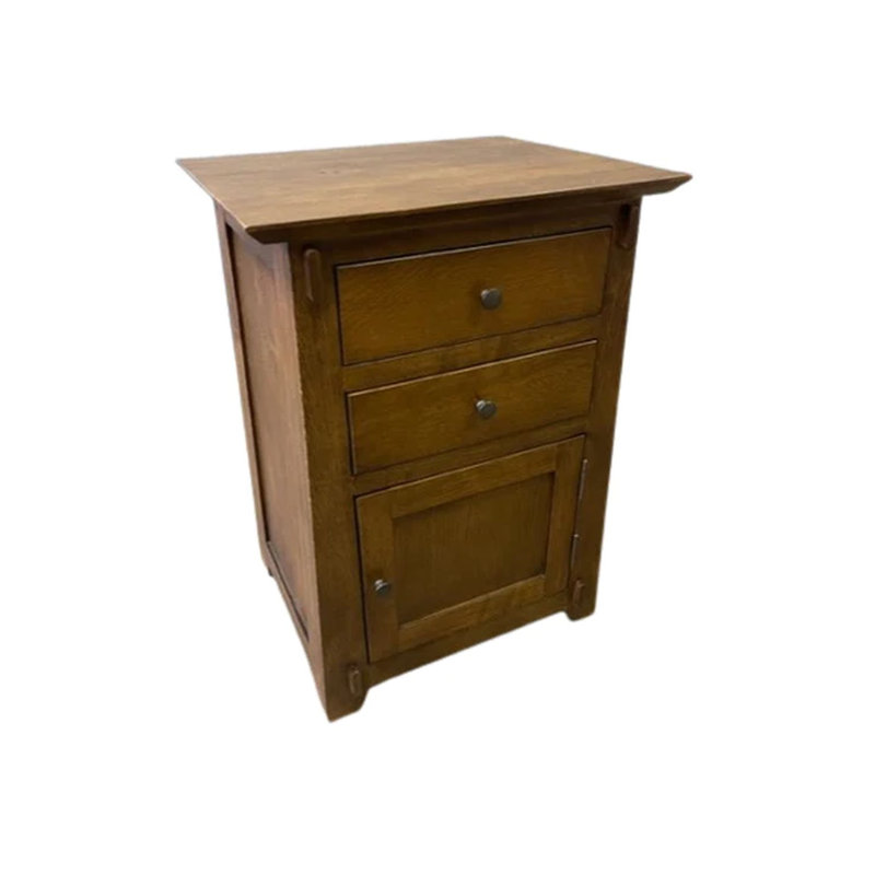 Table de chevet Khivi Arts and Crafts, Noyer