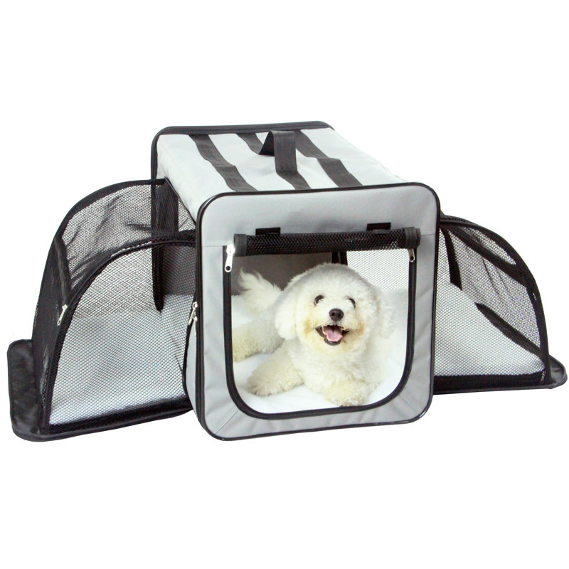 Cage pour chien Capacie Pet Capac, Très petit (H 13,4 po x l 13,4 po x P 19,3 po), Gris