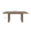 Simple et élégante table de salle à manger extensible en bois vieilli de 160 à 200 cm pour 6 à 10 personnes, brun beige avec double panneau de particules robuste à piédestal + table moderne pour personnes, piédestal, conception de cuisine