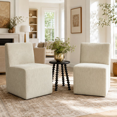 Fauteuil d'appoint rembourré avec roulettes Danielson