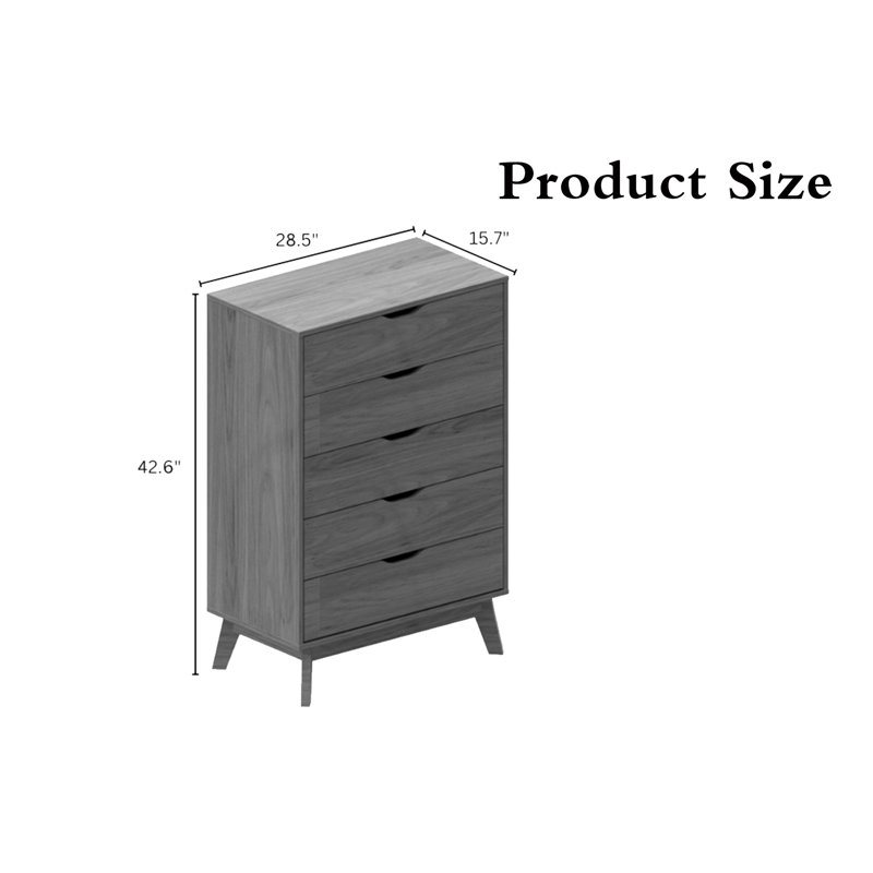Hsiu 5 Drawer Chest With Interlock