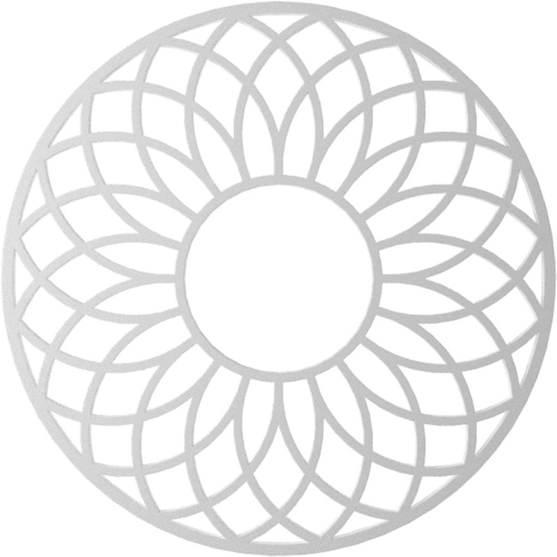 Médaillon de plafond 30 po x 10 1/4 po x P 1 1/4 po, H 30 po x l 30 po x P 1 po, Inachevé