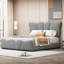 Lit plateforme tapissier au design polyvalent, offrant confort, durabilité et espace de sommeil supplémentaire pour une nuit de sommeil reposante-497819394-497819396