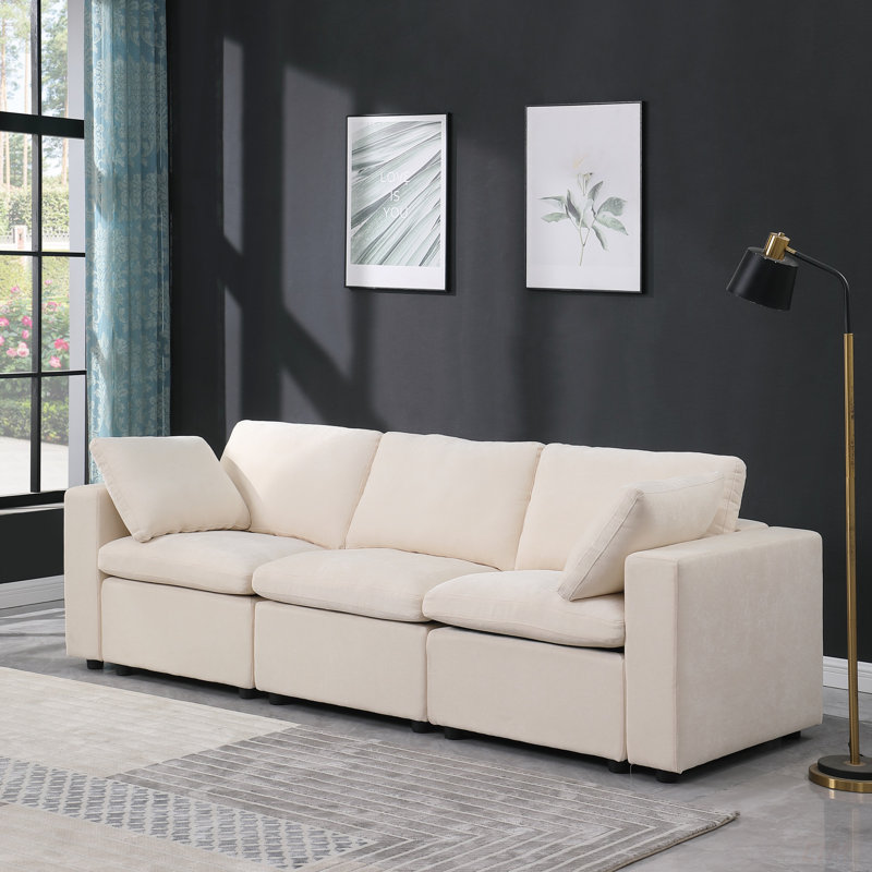 Canapé modulaire modulaire, ensemble de canapés modulaires 3 pièces, fauteuil sans accoudoirs / deux fauteuils d'angle (modulaire)