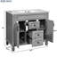 Meuble-lavabo moderne gris 36 po avec compartiments spacieux pour ranger facilement tous vos articles essentiels-121112506