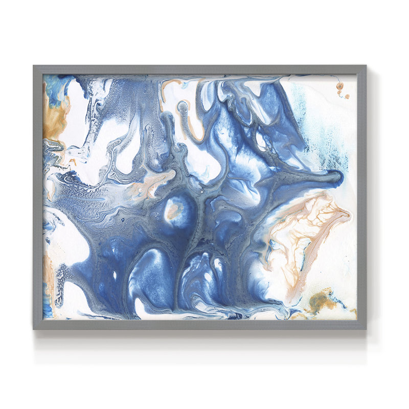 «Dancing Blue II», reproduction encadrée, Gris, H 16 po x l 20 po