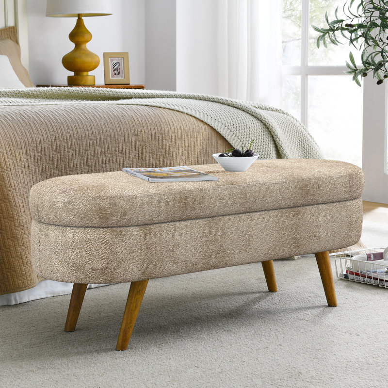 Repose-pieds avec rangement Faringdon, Brun