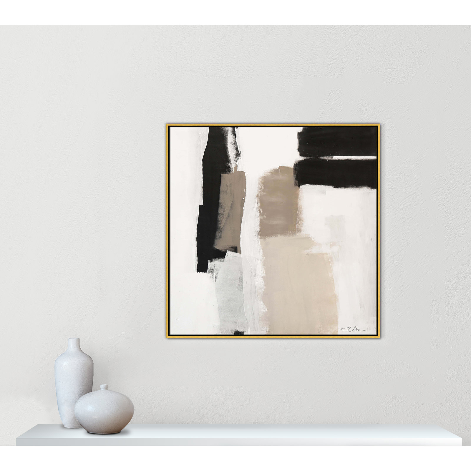Earth Scapes II-A Print by Casa Fine Arts, Gold Floater Framed, 41.5" H x 41.5" W x 2" D