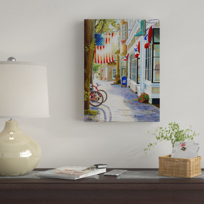 « old town usa », reproduction de peinture à l’acrylique sur toile tendue