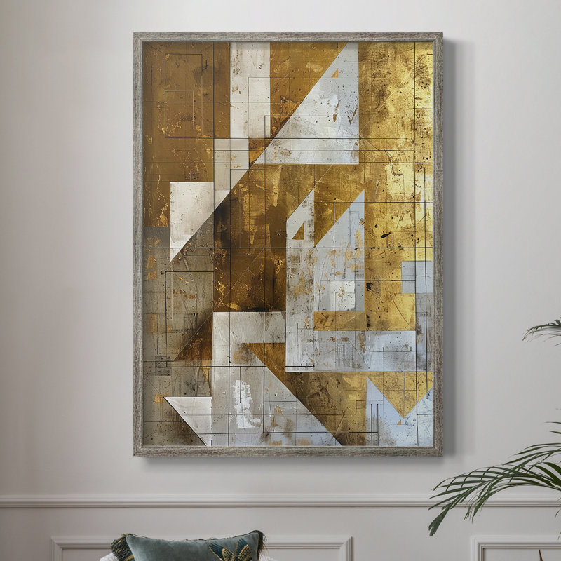 Reproduction encadrée ABSTRACT Series XCIX - bois massif, H 11 po x l 9 po