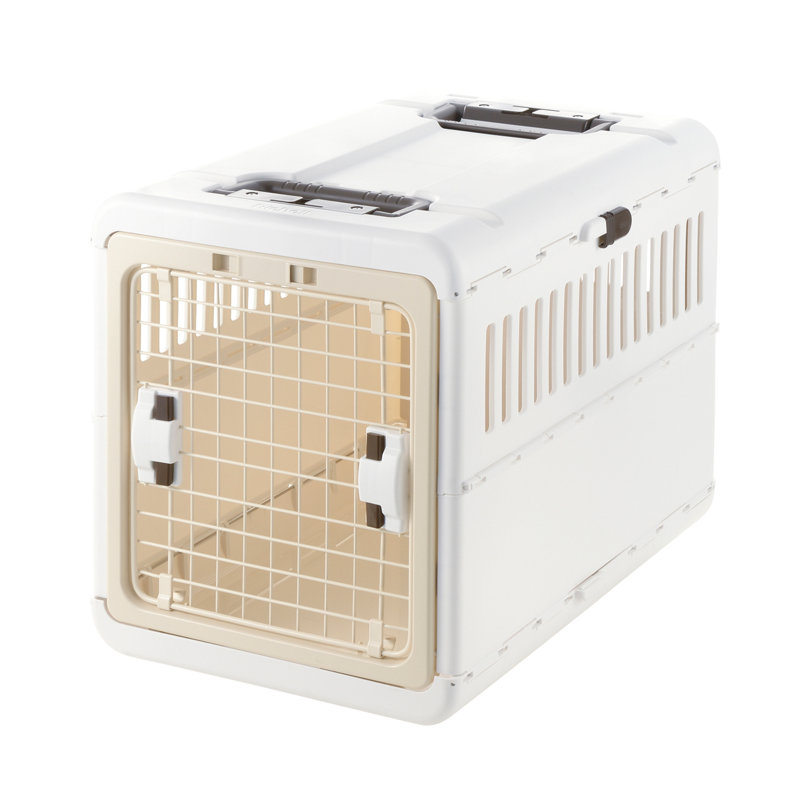 Sac de transport pliable pour animaux avec une porte, Blanc, Très petit (H 12 po x l 12 po x P 19 po)