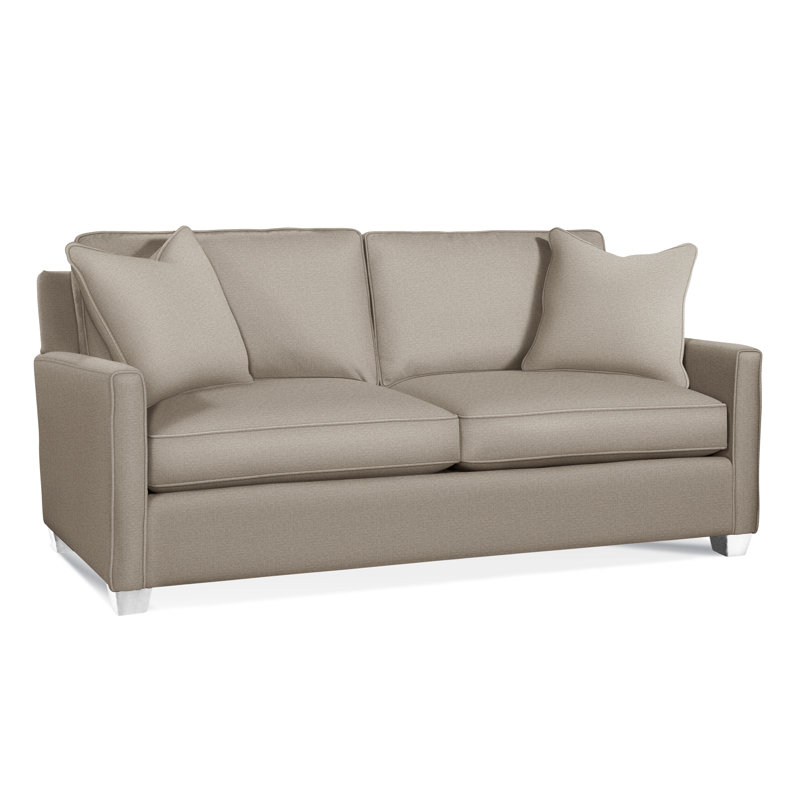 Nicklaus Upholstered 77'' Sofa, Air Dream Mattress, Frost White, Beige Performance Fabric; 0851-73