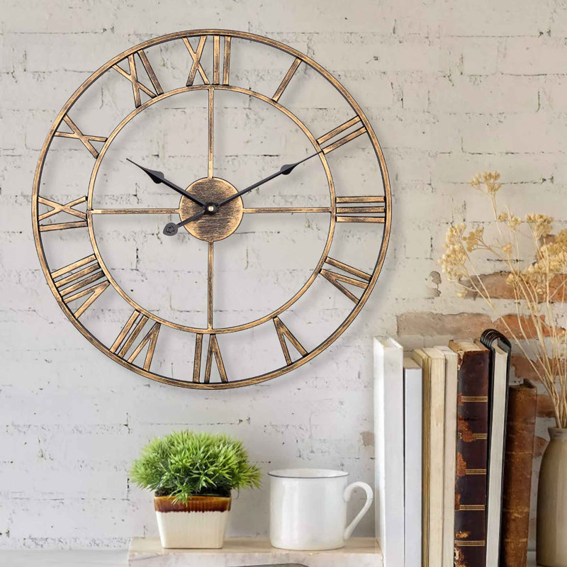 Abdulmajeed Metal Wall Clock, Gold