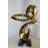 Nifao Collection Gold Contemporary Resin Statue on Marble Base 19" x 9" x 27"H