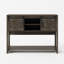 Table d'entrée de ferme moderne 46 "avec rangement et porte de grange coulissante, gris foncé
