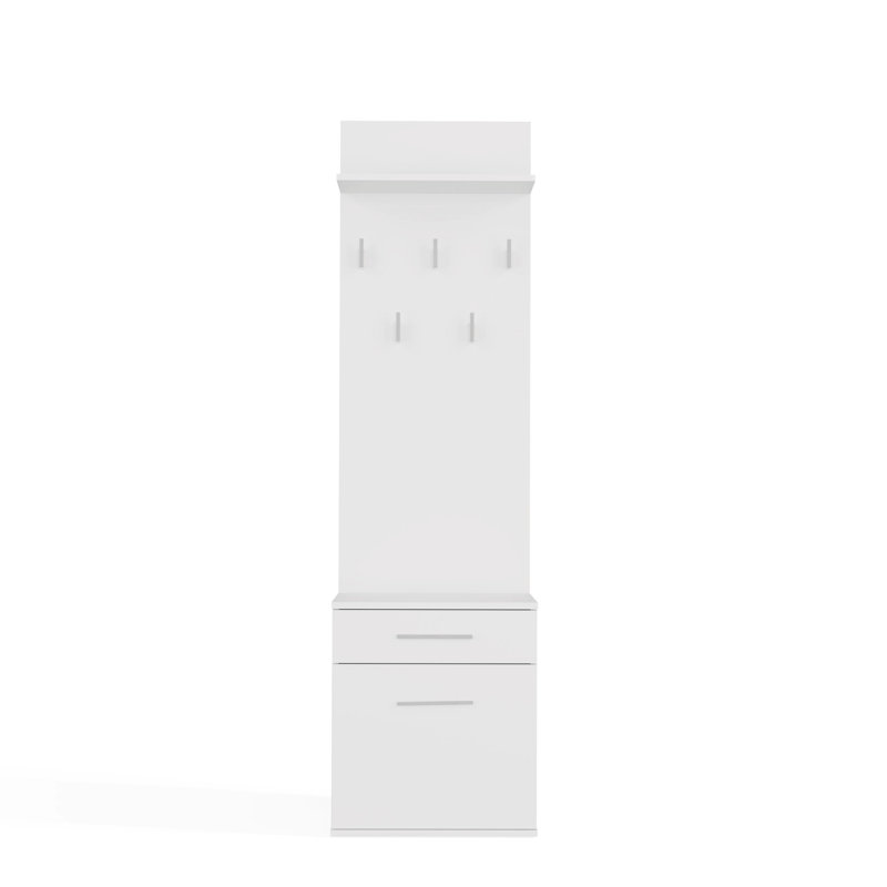 0 Door Laminate Wardrobe, White
