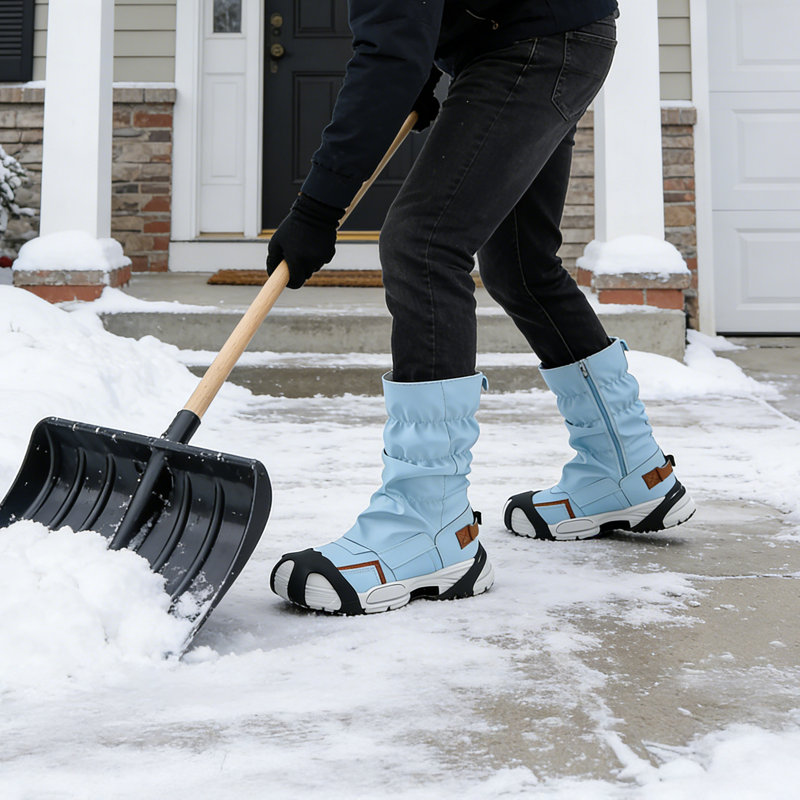 Crampons à glace à 10 griffes pour chaussures, semelles antidérapantes pour bottes (pointures 35 à 39), pointes de sécurité hivernales