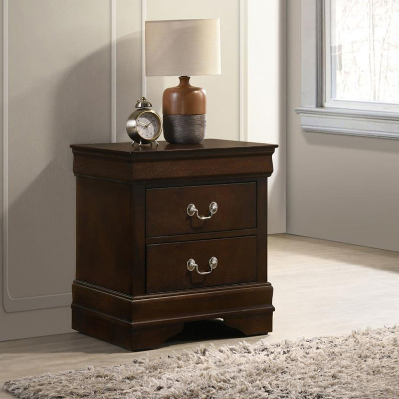 MDF Nightstand With 2 Drawers