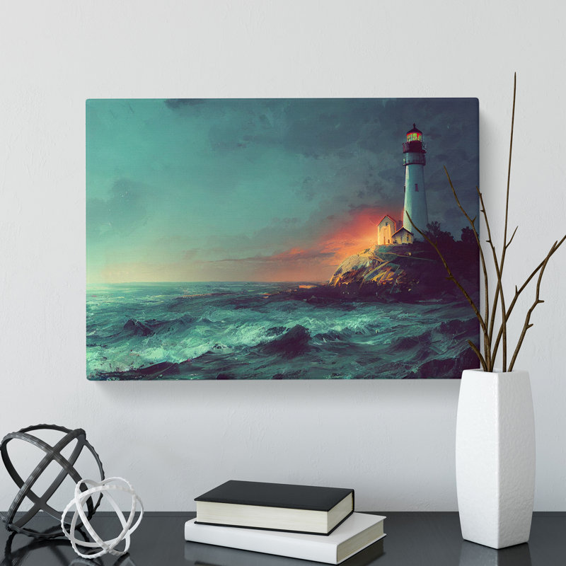 Magical Lighthouse - Wrapped Canvas, 35cm H x 50cm W x 3cm D