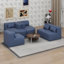 Canapé modulaire modulaire, tissu moderne rembourré avec 2 chaises longues et 5 coussins de dossier Boucle-508915220