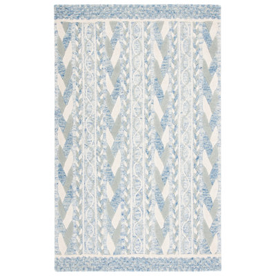 Tapis en laine et coton touffeté à la main Adanelly
