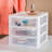 Sterilite Clearview Plastic Multipurpose Small 3 Drawer Desktop Storage Organization Unit for Home, Classrooms, or Office Spaces-103526229