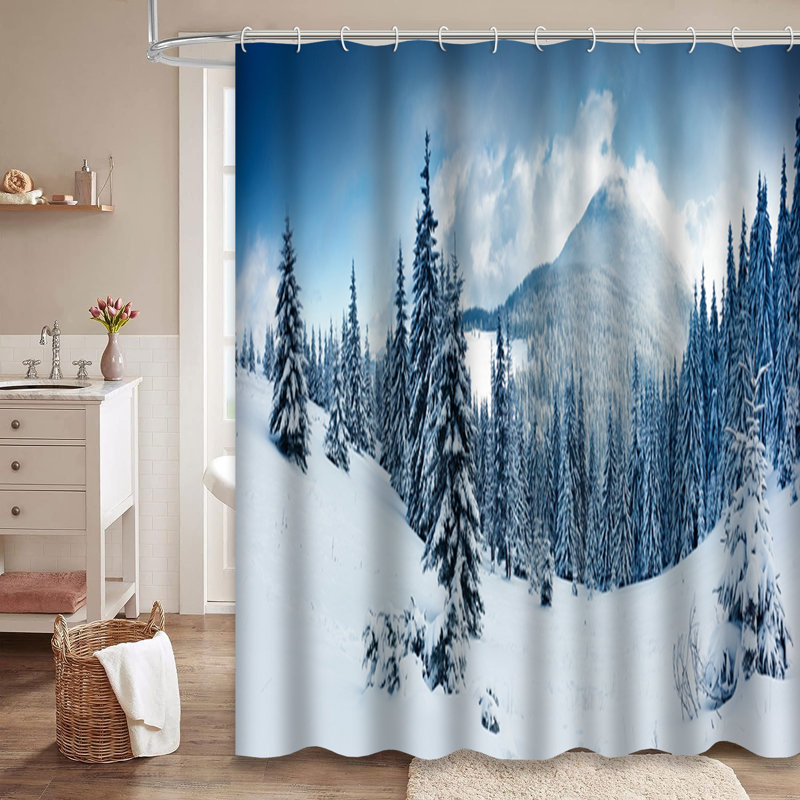 Magnifique rideau de douche avec 12 crochets, L 72 po x l 78 po