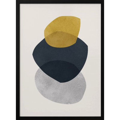 "Expressionist shape" Framed Textured Wall Art